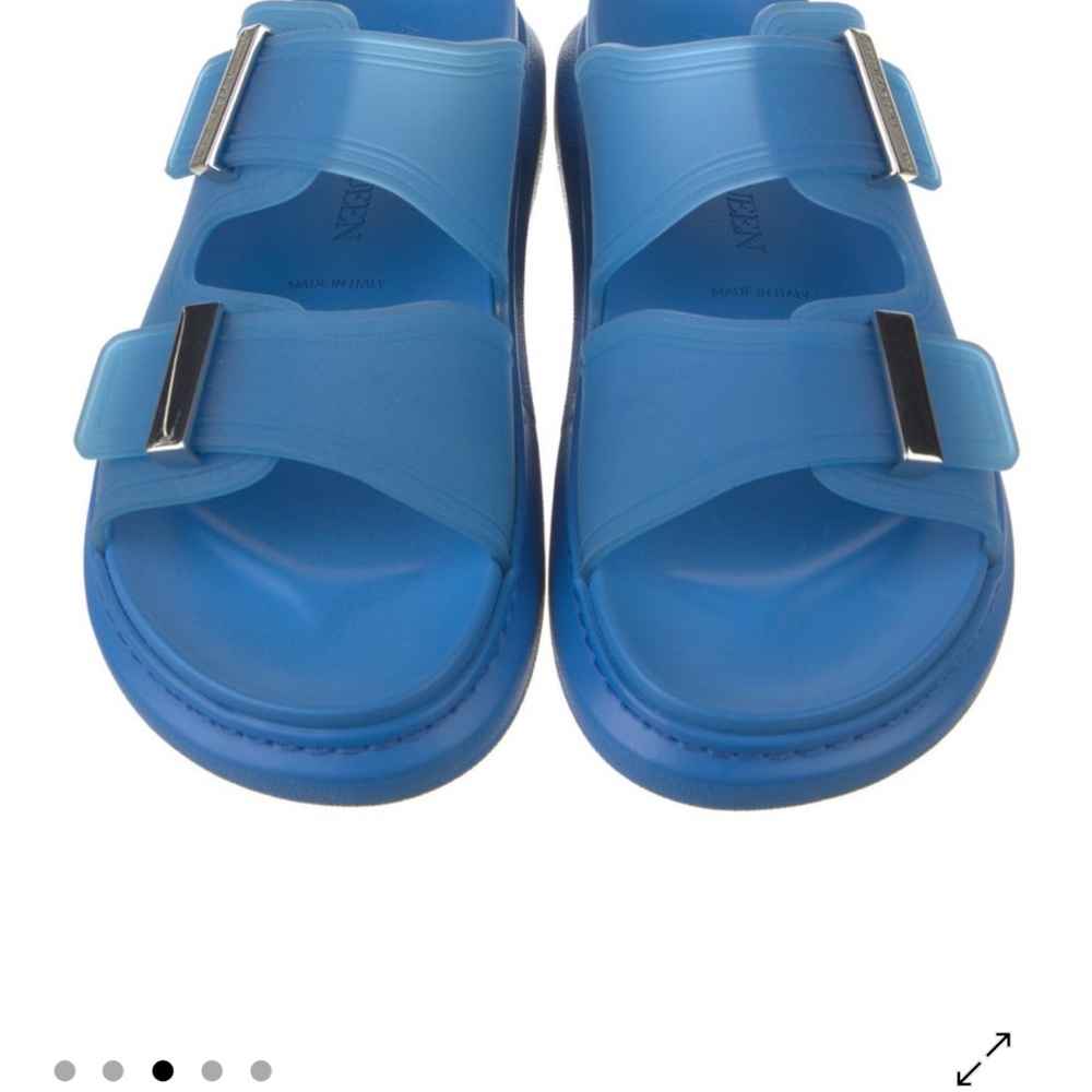 Alexander McQueen women Blue Slide Sandals